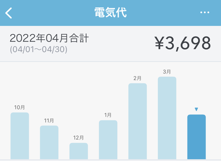 2022年4月の電気代