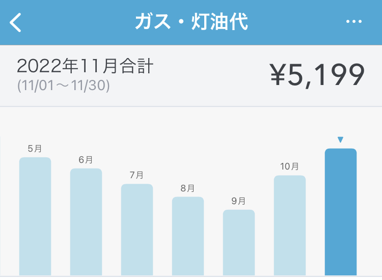 11月のガス代